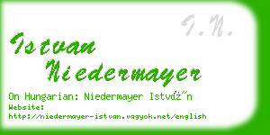 istvan niedermayer business card